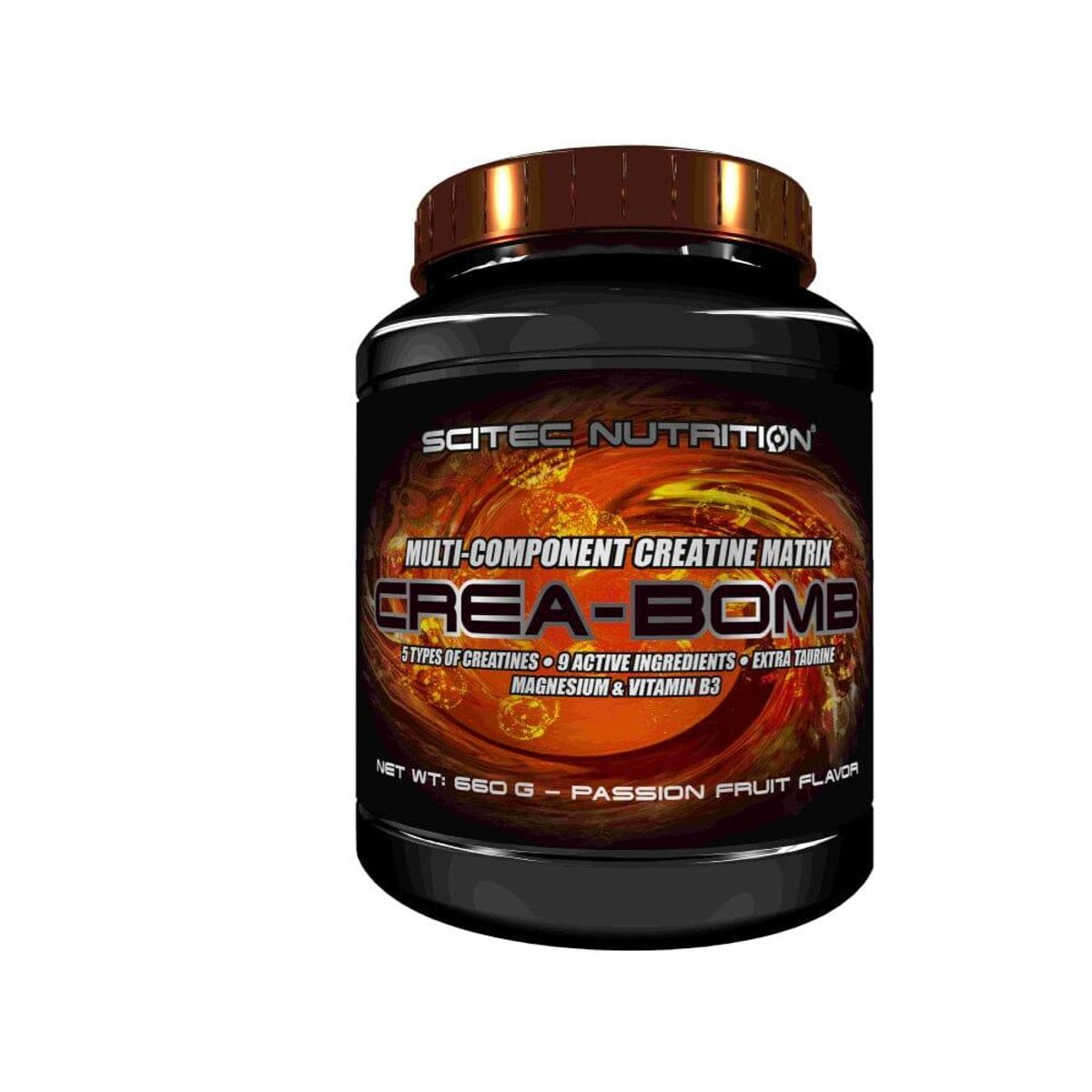 SCITEC NUTRITION - Crea boomb 660 grs Creatina con Sabor - Maracuya
