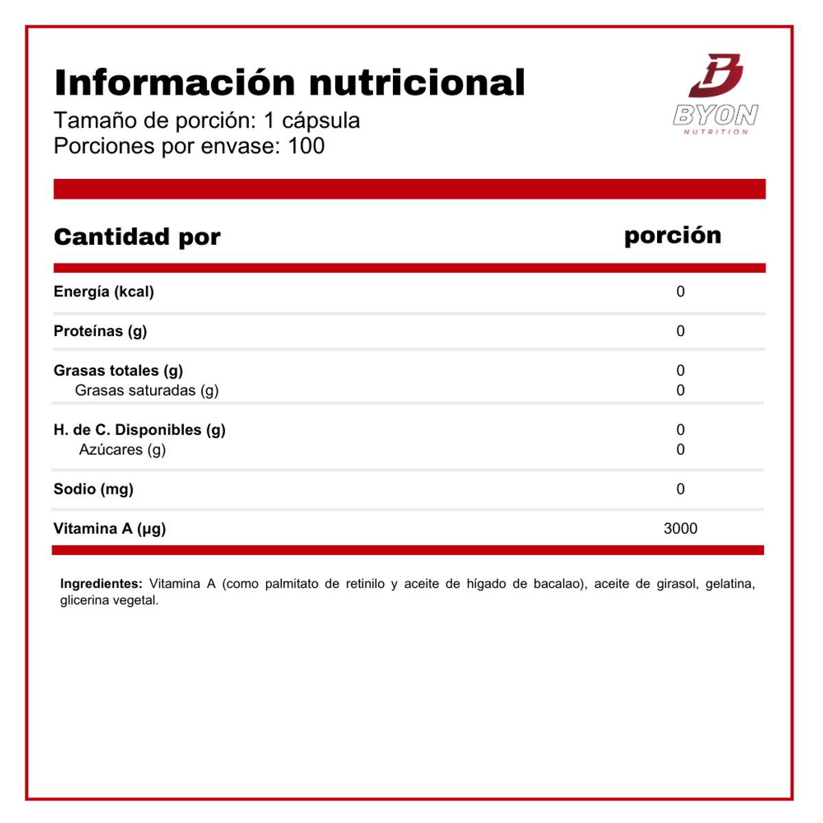 NATURE'S TRUTH - Vitamina A 10000 IU 100 softgels