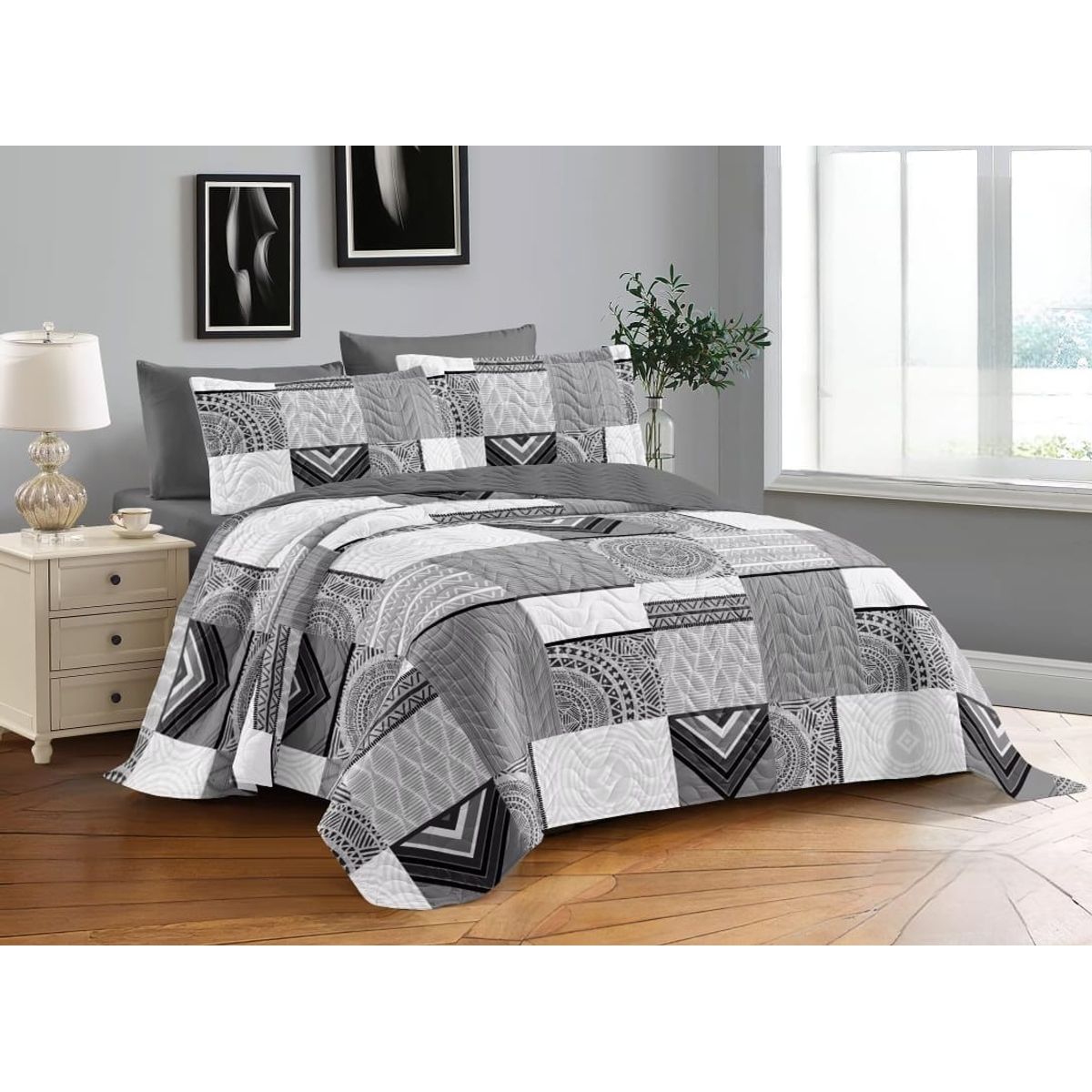 GENERICO - Quilt de Verano King plazas con Diseño TFCC635