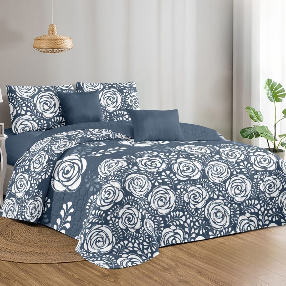 GENERICO - Quilt de Verano King plazas con Diseño TFCC626