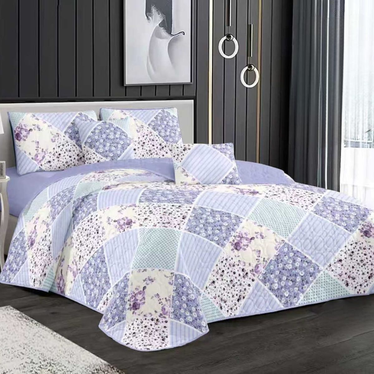 GENERICO - Quilt de Verano King plazas con Diseño TFCC643