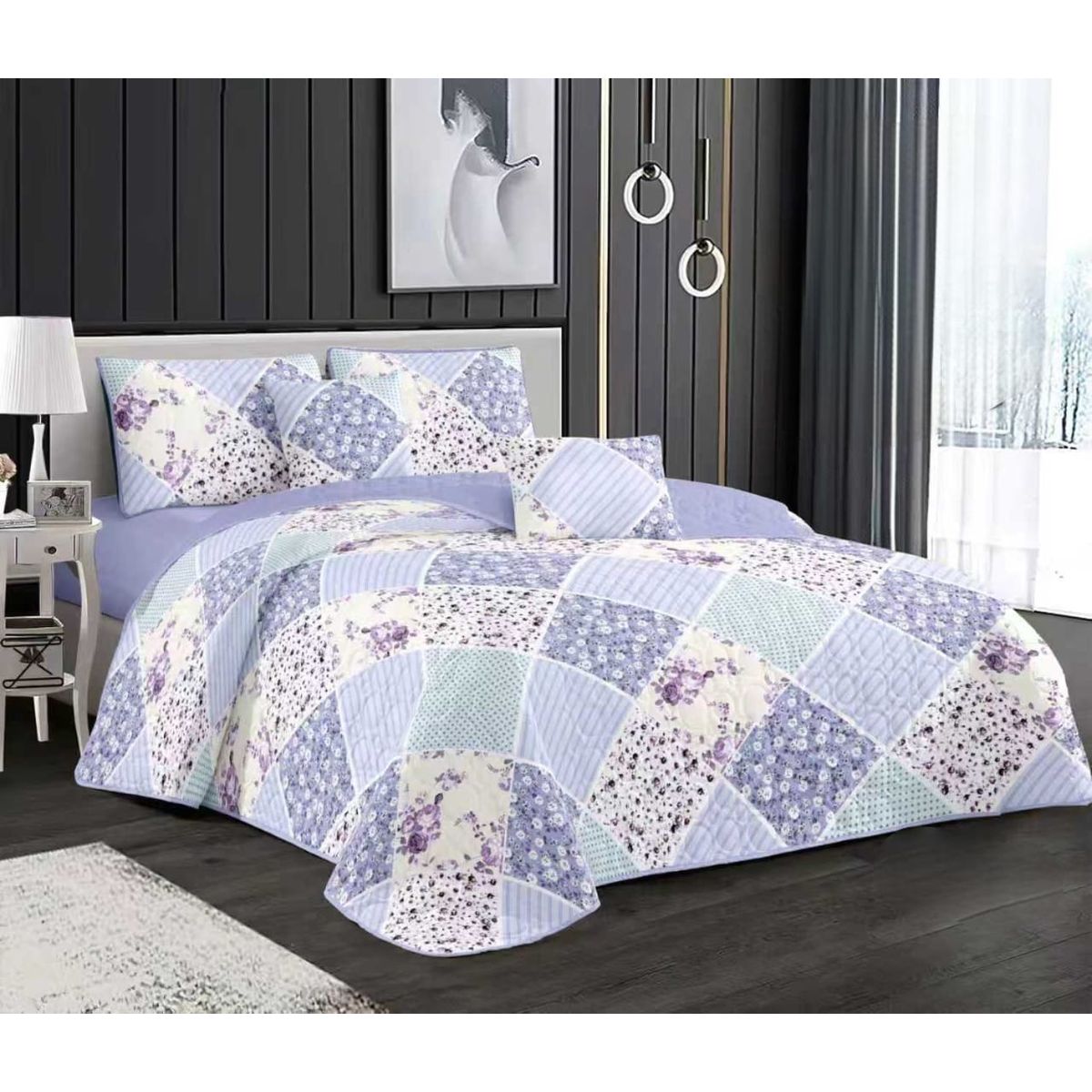 GENERICO - Quilt de Verano King plazas con Diseño TFCC643