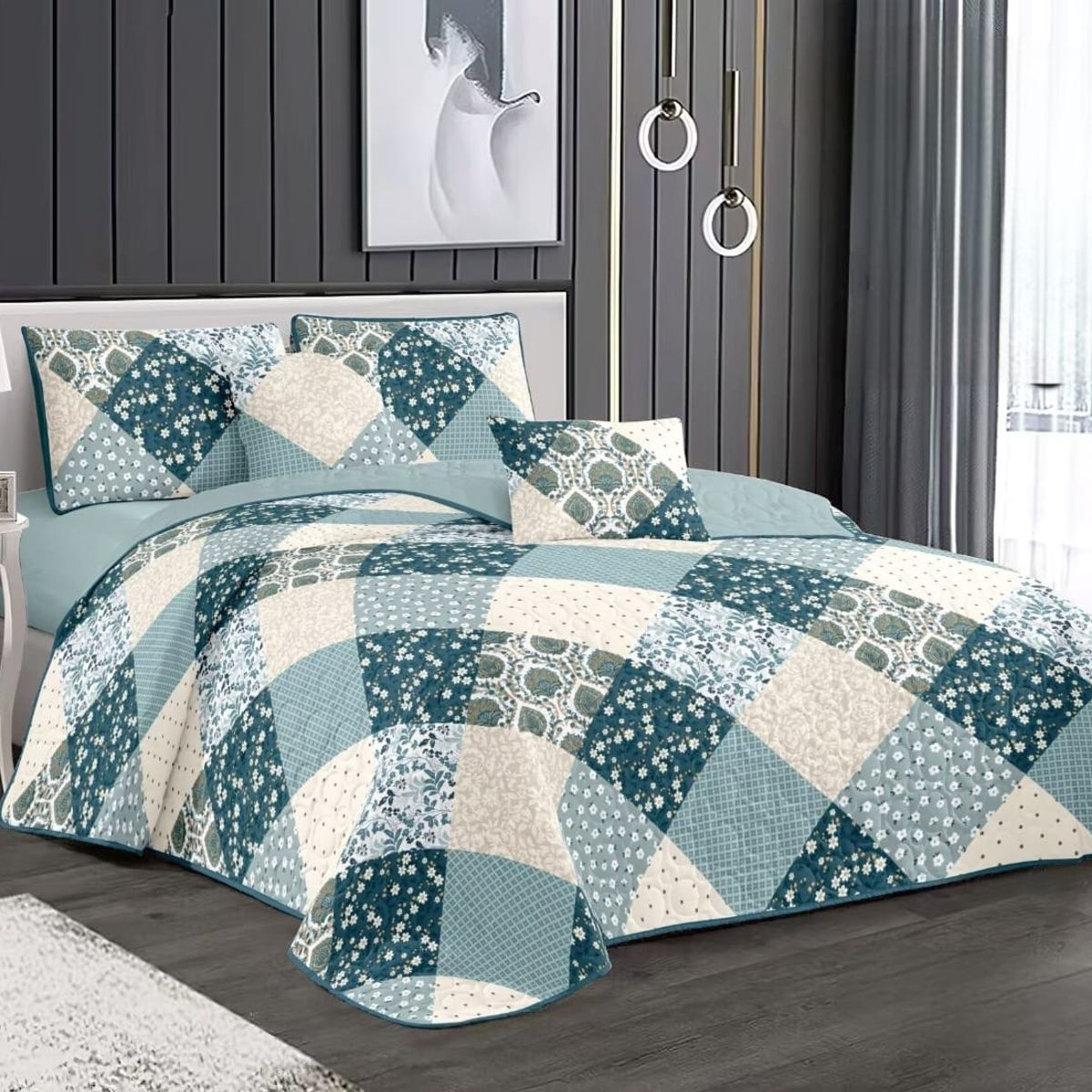 GENERICO - Quilt de Verano King plazas con Diseño TFCC641