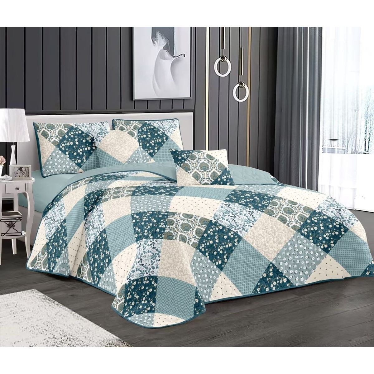 GENERICO - Quilt de Verano King plazas con Diseño TFCC641