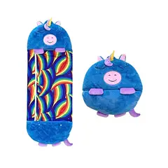 GENERICO - PELUCHE SACO PARA DORMIR PARA NIÑO O NIÑA UNICORNIO AZUL
