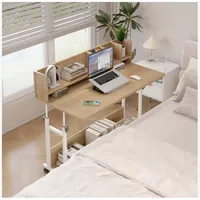 Escritorio Ajustable Con Repisa Y Rueda Para Cama 100cm