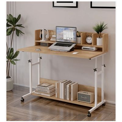 Imagen 2 del producto Escritorio Ajustable Con Repisa Y Rueda Para Cama 100cm