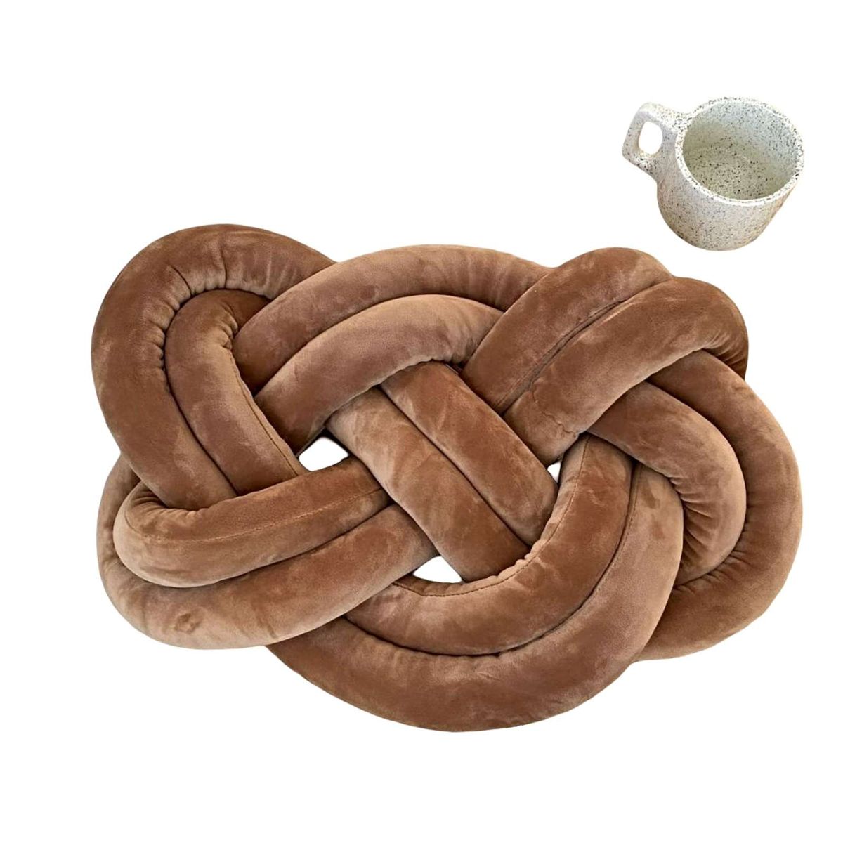 GENERICO - COJIN NUDO GRANDE CAFÉ 45 CM