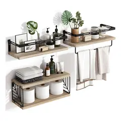 EVERSO - Estante Organizador Repisas Flotantes De Pared Baño 3+1