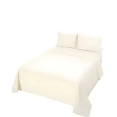 GENERICO - JUEGO DE SABANAS 2 PLAZAS BEIGE