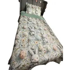 GENERICO - CUBRECAMA COLCHA QUILT PRIMAVERA VERANO INFANTIL NIÑA NIÑO