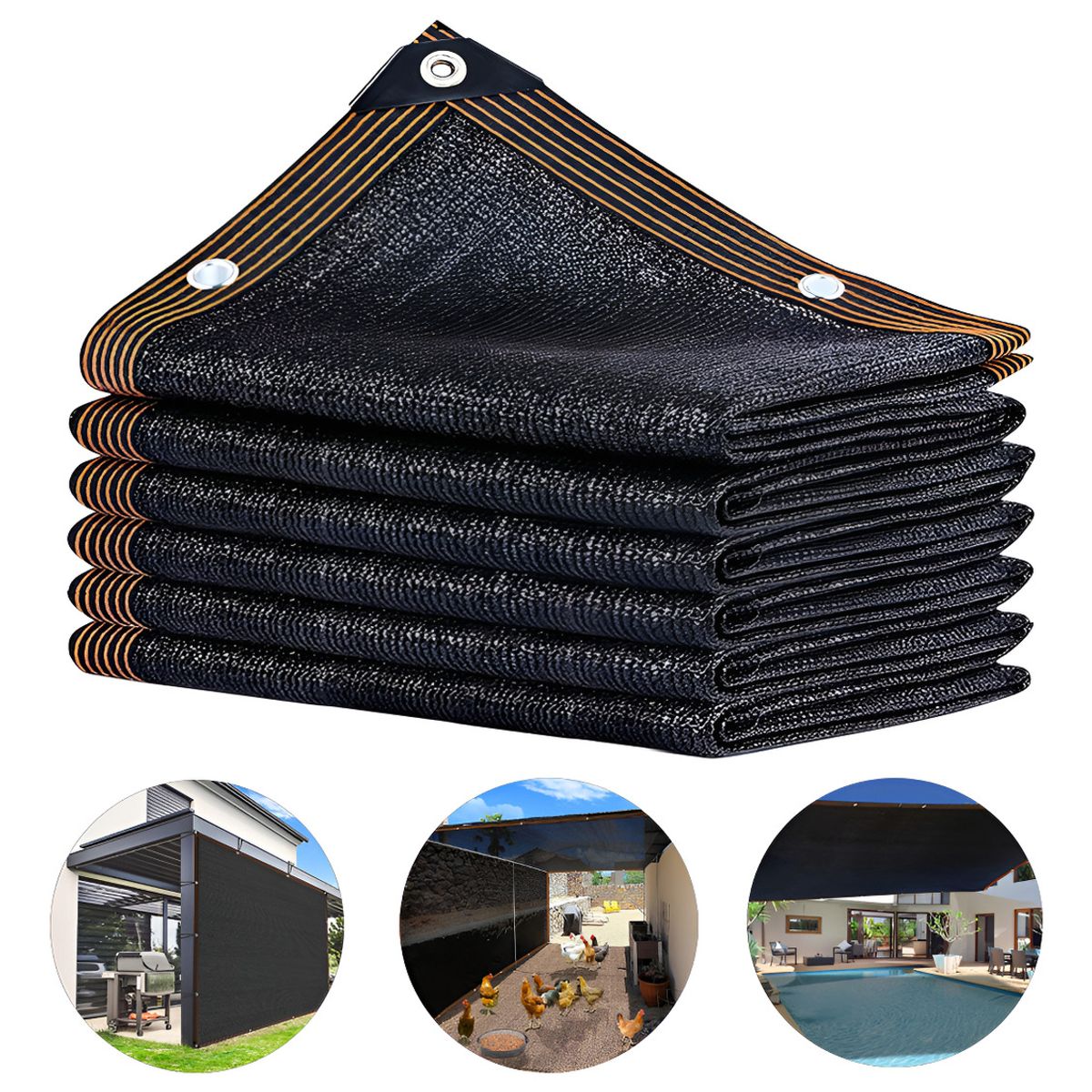 EVERSO - Vela Sombra 5mx8m Toldos Vela Malla Sombra Rectangular