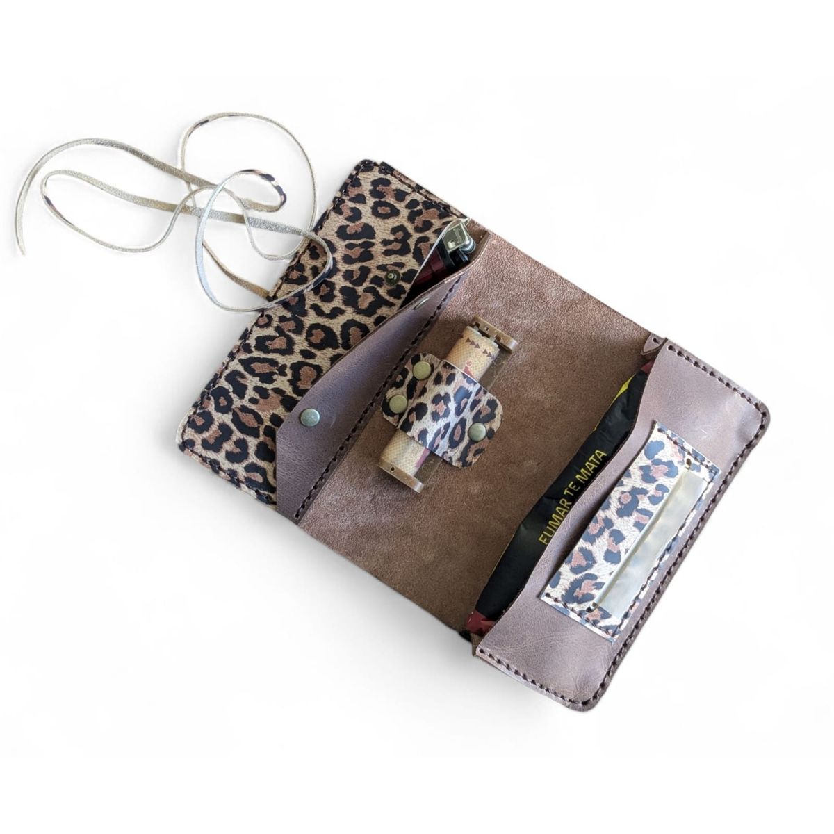 GENERICO - Tabaquera de cuero Amau color Animal Print