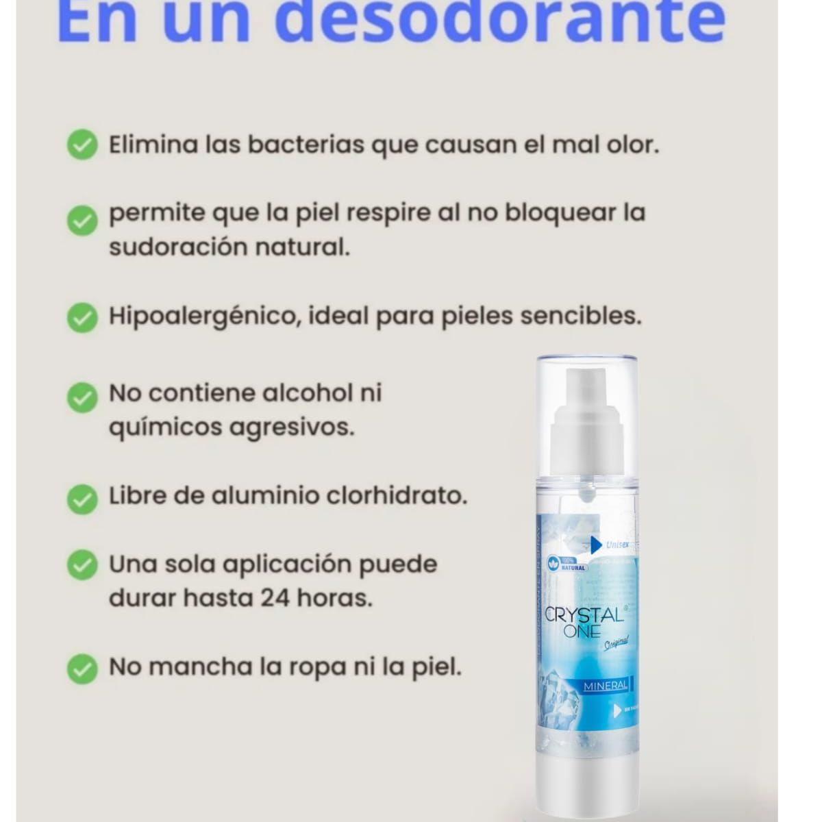GENERICO - Piedra Alumbre Spray  Desodorante  Crystal One