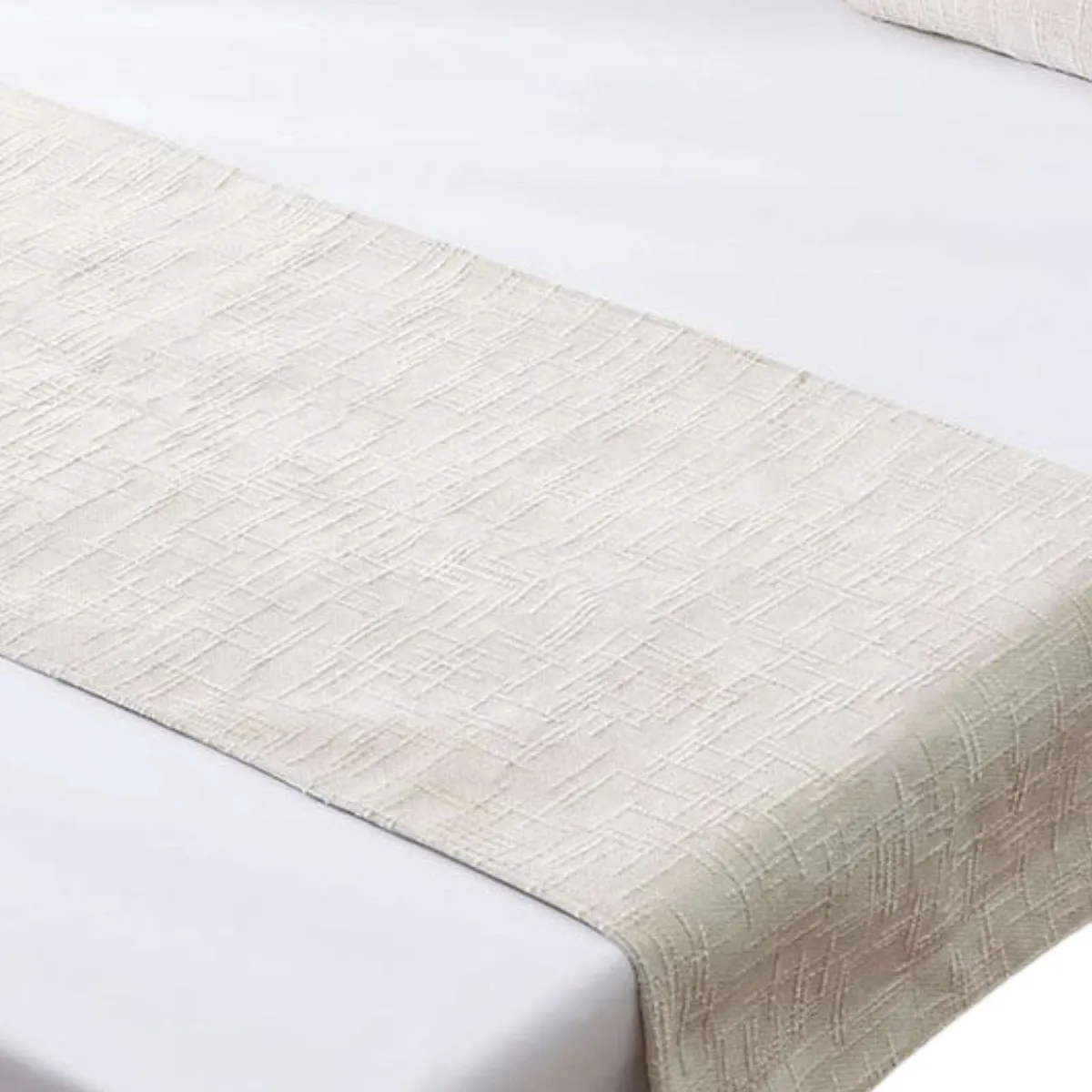 GENERICO - PIECERA MAS 2 FUNDAS MODELO CHENILLE BEIGE CLARO