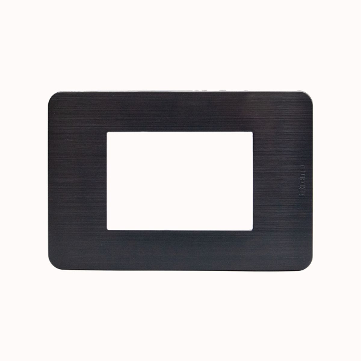 BTICINO - Placa 3 Puestos Bticino Niquel Negro Matix Go