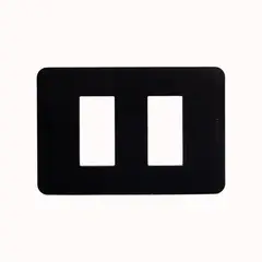 BTICINO - Placa 2 Puestos Negro Matix Go