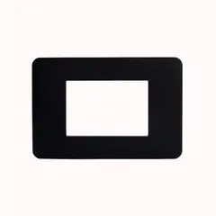 BTICINO - Placa 3 Puestos Negro Matix Go