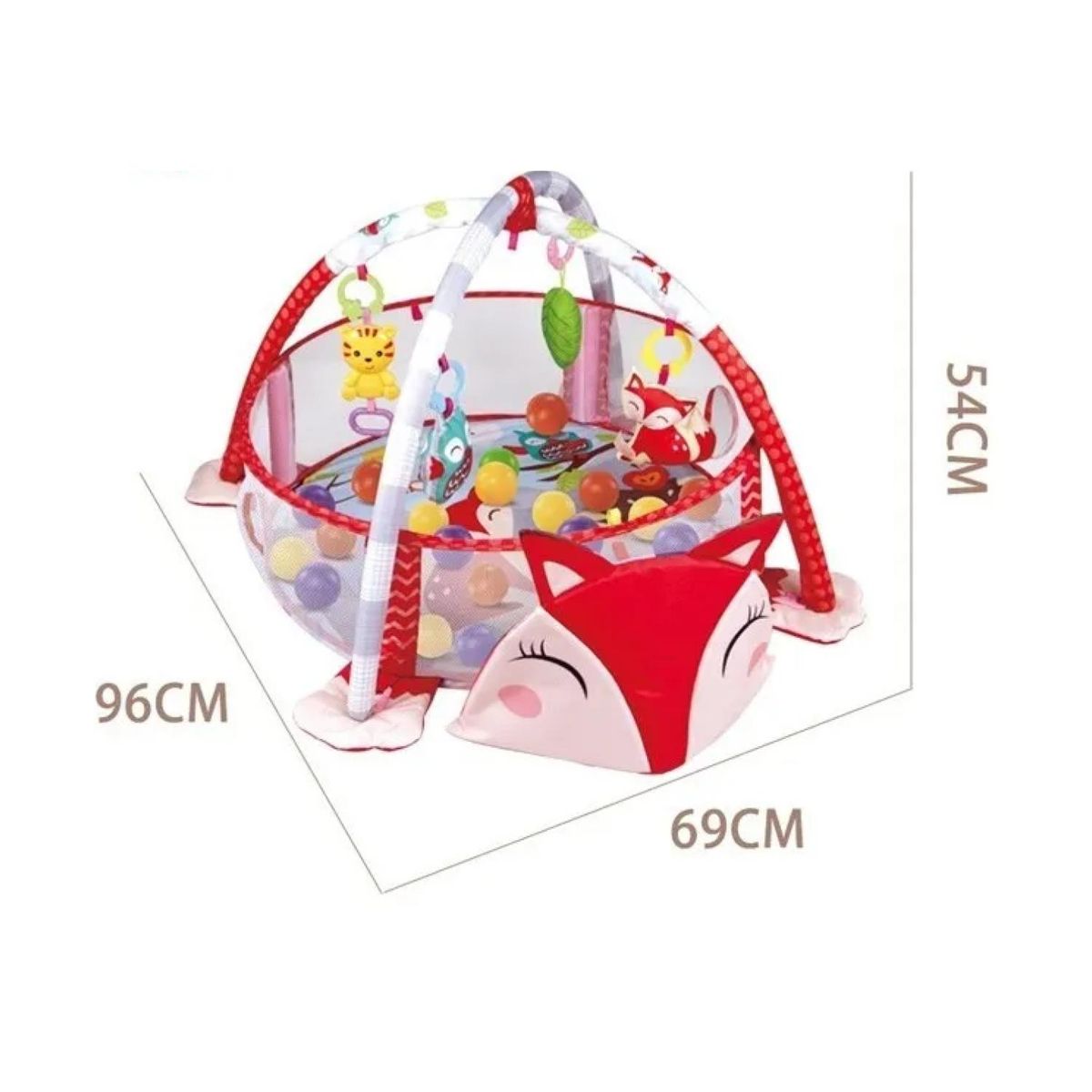 GENERICO - Corral Gimnasio De Bebes Con Sonajeros Con Sonidos Rojo