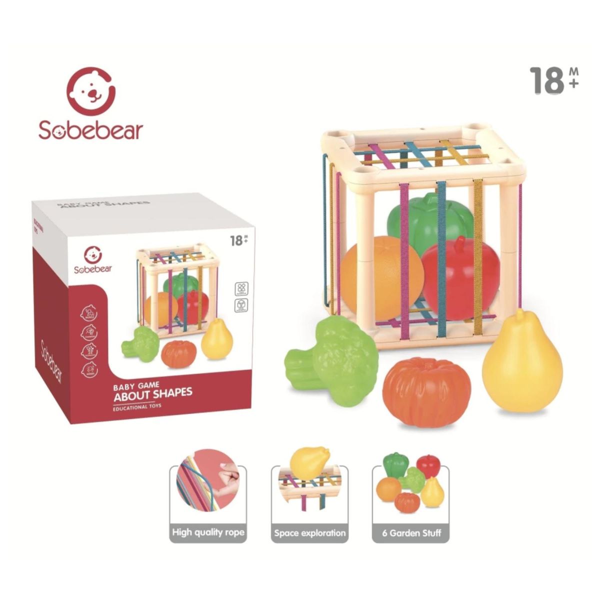 GENERICO - Juguete Canasto De Frutas Y Verduras Interactivo Infantil