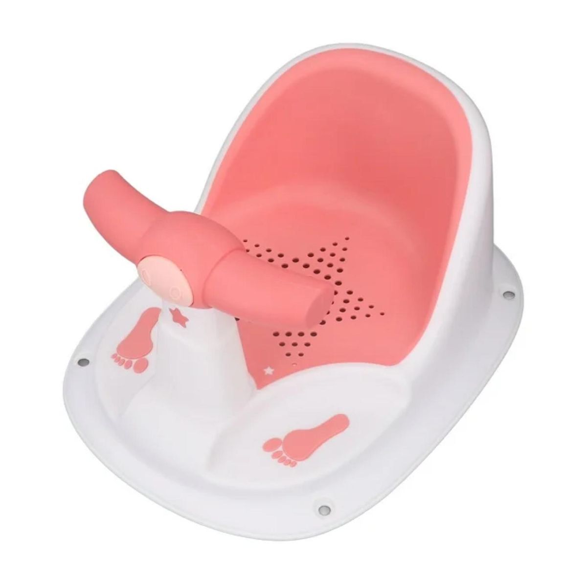 GENERICO - Silla De Ducha Para Bebes Asiento Baño Blanco Rosa Infantil