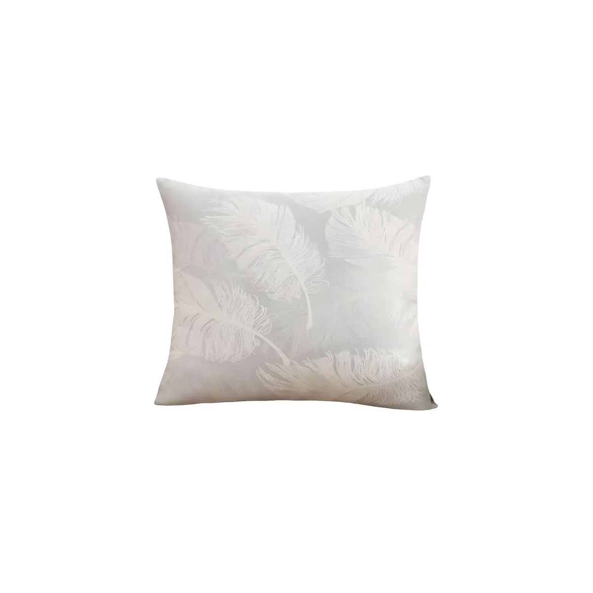 GENERICO - PACK DE 2 FUNDAS DE COJIN DE HOJAS GRIS