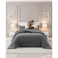 CUBRECAMA DE INVIERNO PREMIUM CON CHIPORRO 2 PLAZA GRIS