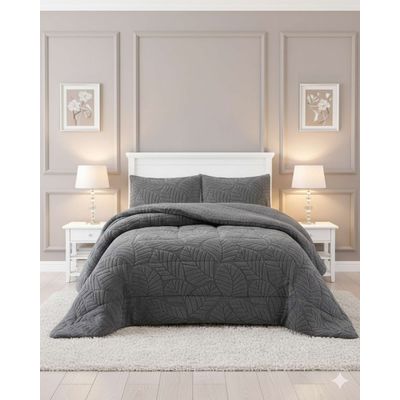 Imagen 2 del producto CUBRECAMA DE INVIERNO PREMIUM CON CHIPORRO 2 PLAZA GRIS