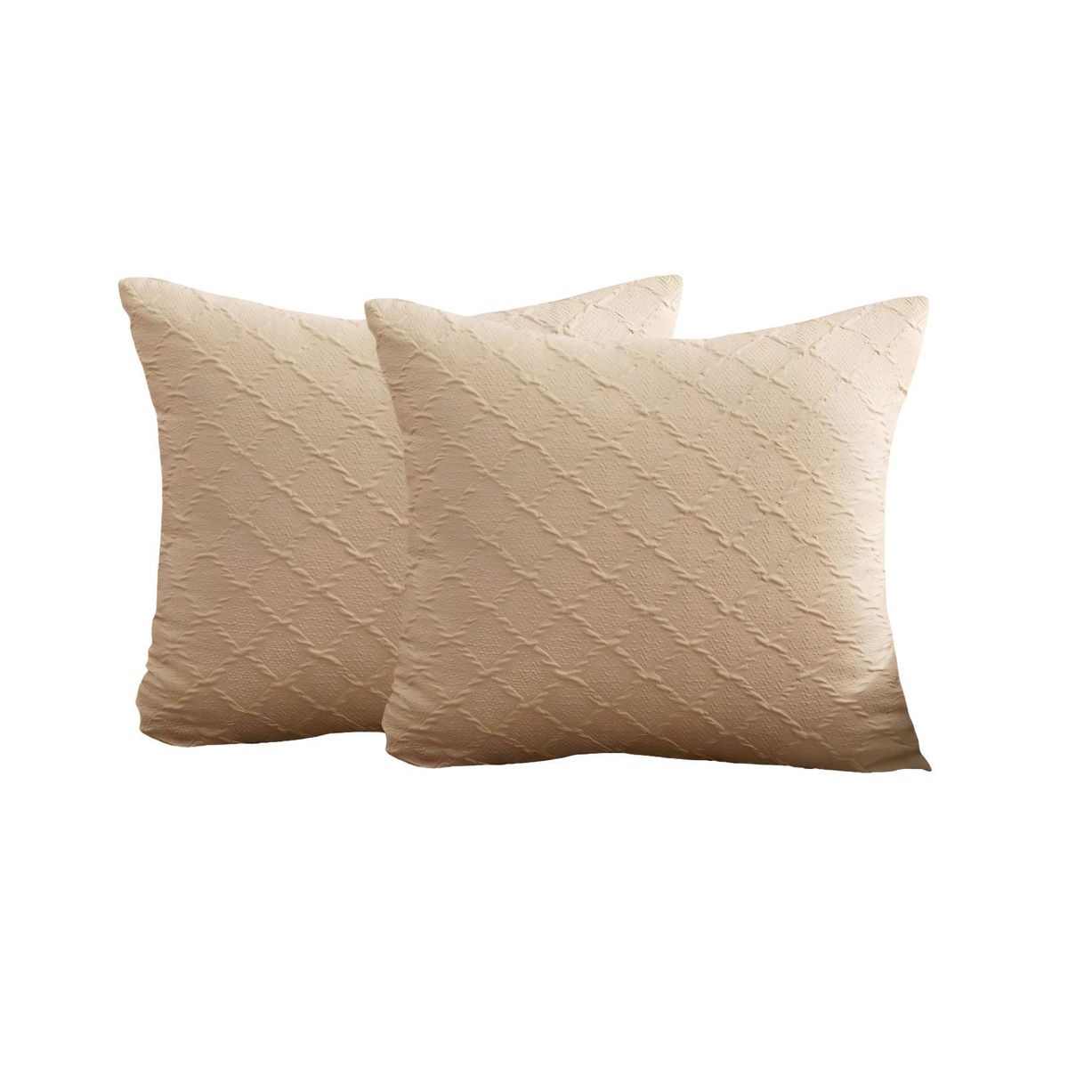 GENERICO - PACK DE 2 FUNDAS DE TERCIOPELO TRENZADO BEIGE