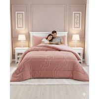 CUBRECAMA DE INVIERNO PREMIUM CON CHIPORRO KING ROSA