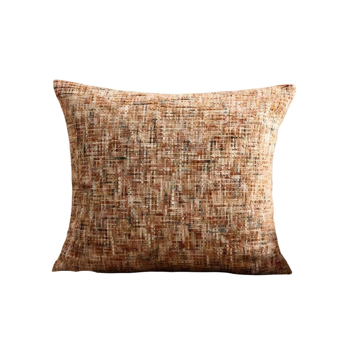 GENERICO - PACK DE 4 FUNDAS DE COJIN CHENILLE NARANJA