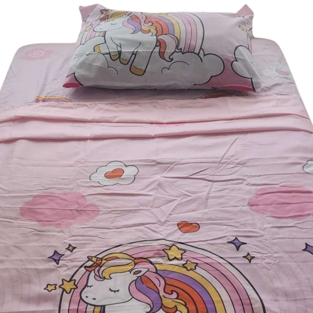 GENERICO - SABANA INFANTIL PLAZA Y MEDIA UNICORNIO NIÑA