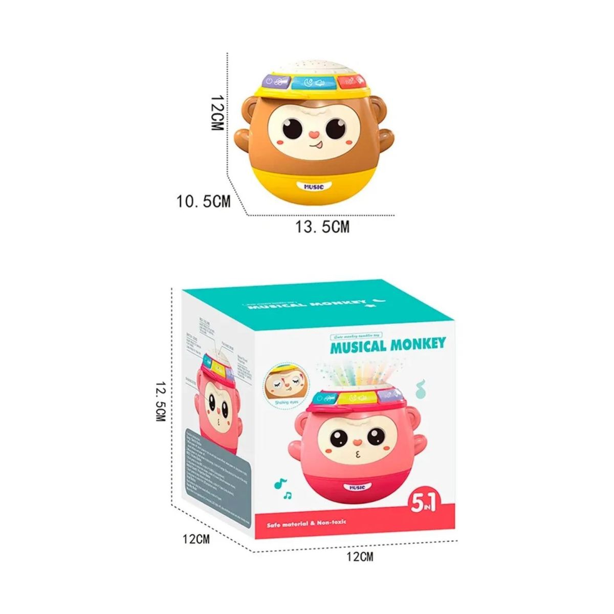 GENERICO - Juguete Tambor Musical Didactico Para Bebes Rosado Infantil