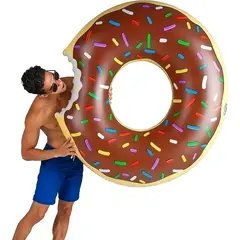 GENERICO - Flotador Piscina Flotador Donut Flotadores Inflables 102cm-Marrón