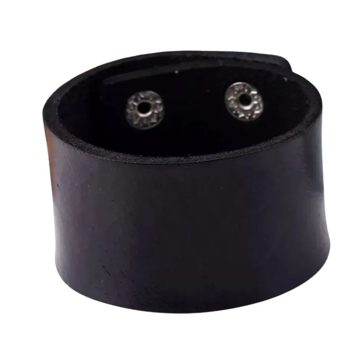 GENERICO - Pulsera Cuero Tipo Punk Negro Hombre Mujer Moda