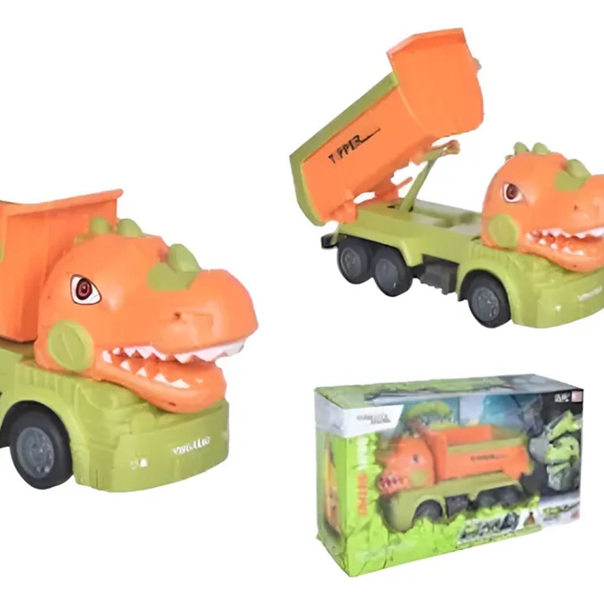 GENERICO - Juguete Camión De Dinosaurio A Control Remoto Naranja