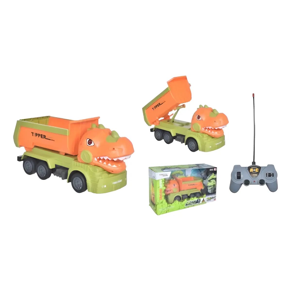 GENERICO - Juguete Camión De Dinosaurio A Control Remoto Naranja