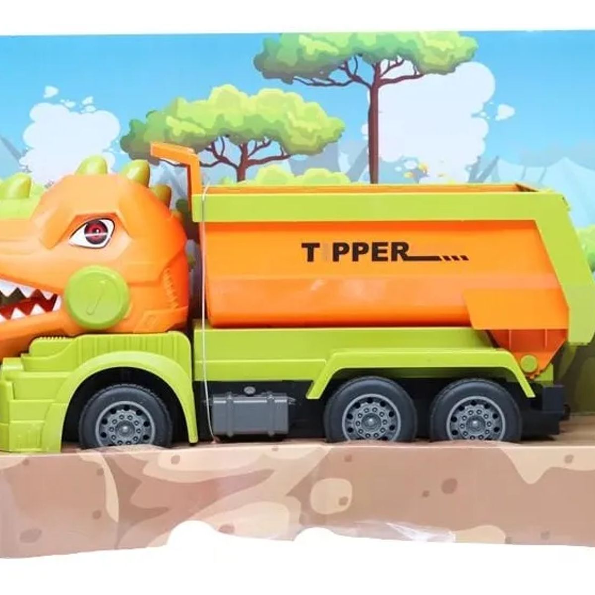 GENERICO - Juguete Camión De Dinosaurio A Control Remoto Naranja