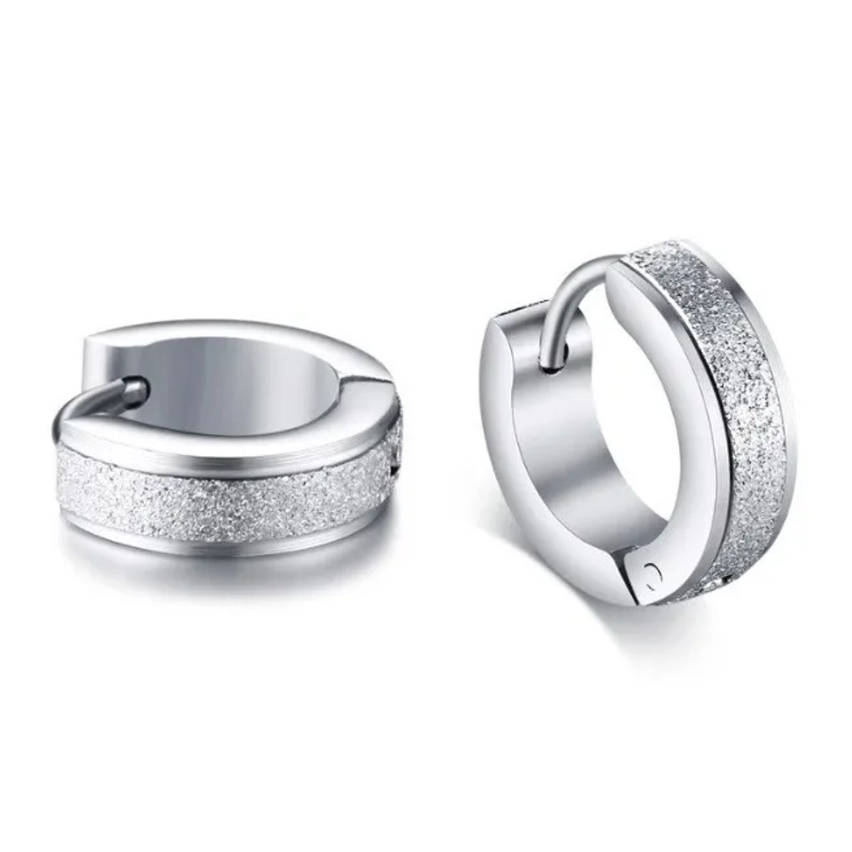 GENERICO - Aros Punk Hombre Mujer Silve Shinning Manba Earing Moda Royal Madriz