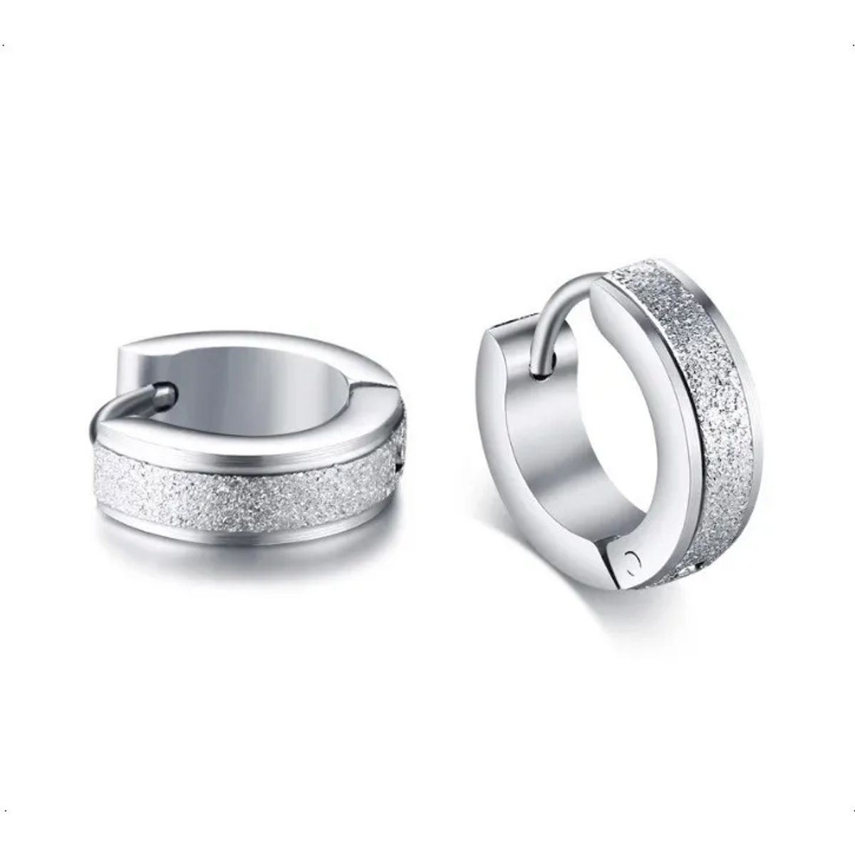 GENERICO - Aros Punk Hombre Mujer Silve Shinning Manba Earing Moda Royal Madriz