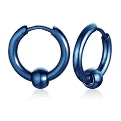 GENERICO - Aros Punk Hombre Mujer Blue Manba Earing Moda Royal Madriz