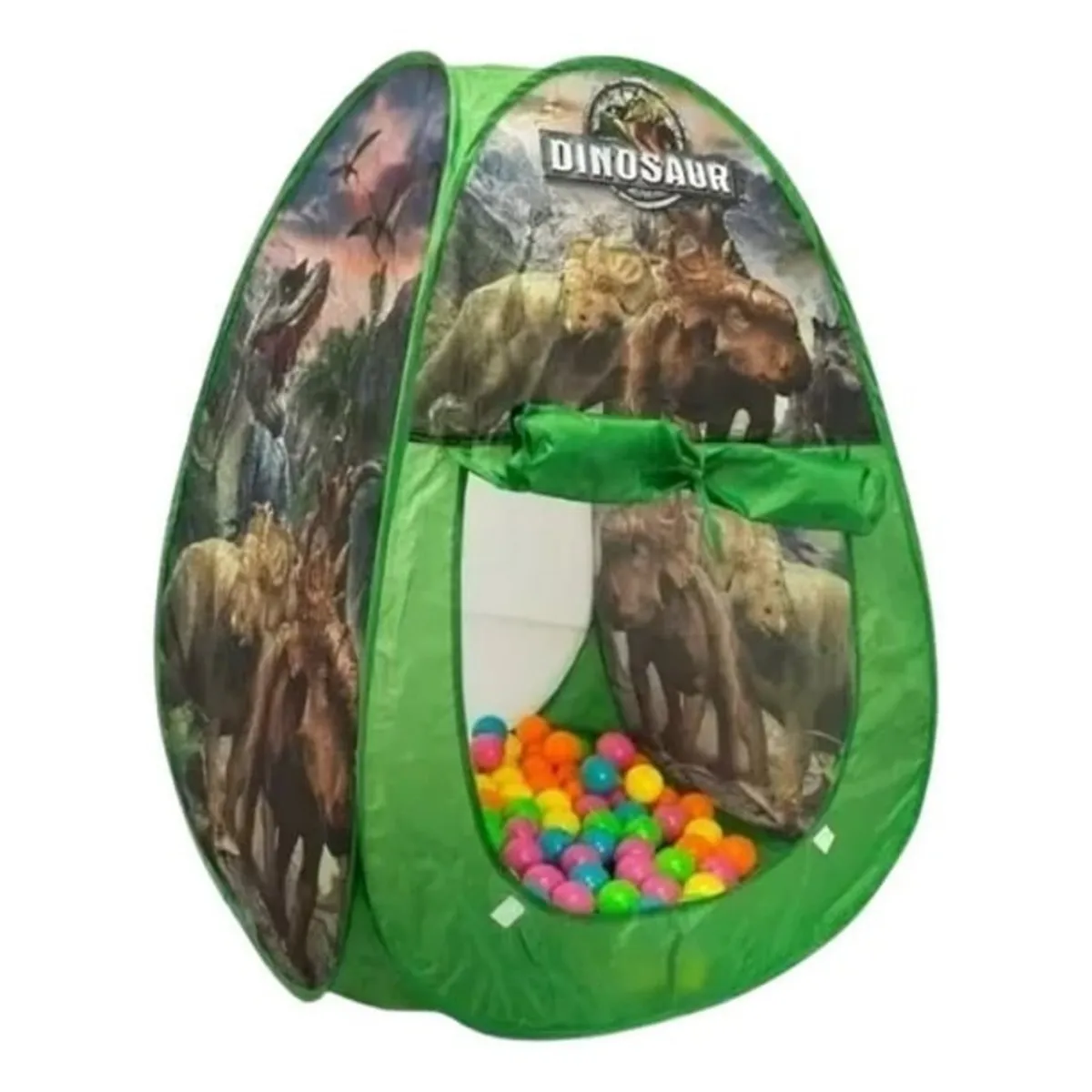 GENERICO - CARPA DE DINOSAURIO PARA NIÑO CON 20 PELOTAS DE COLORES