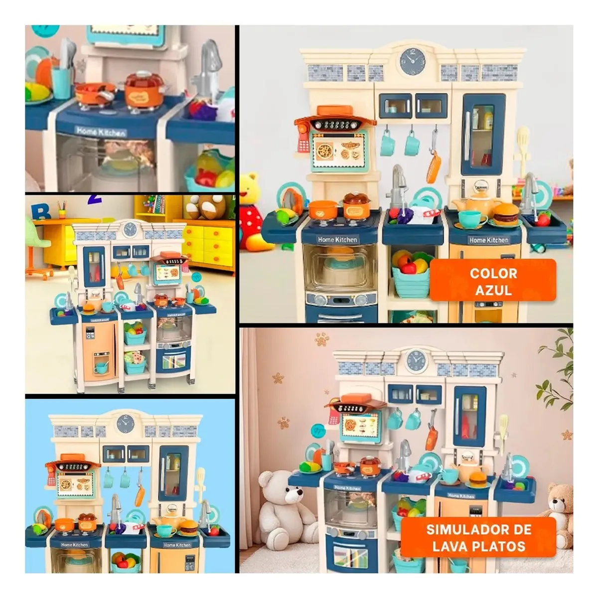 GENERICO - COCINA 1METRO X 1METRO 108PCS AZUL