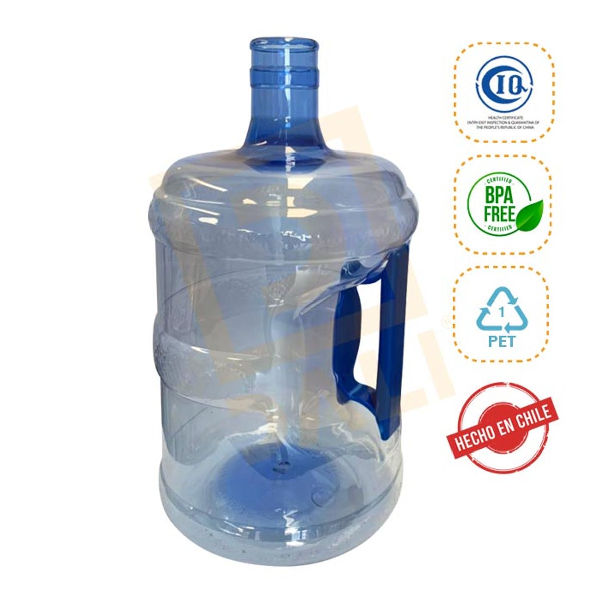 GENERICO - Botellón Pet Retornable De 10 Litros Con Manilla 10 Un