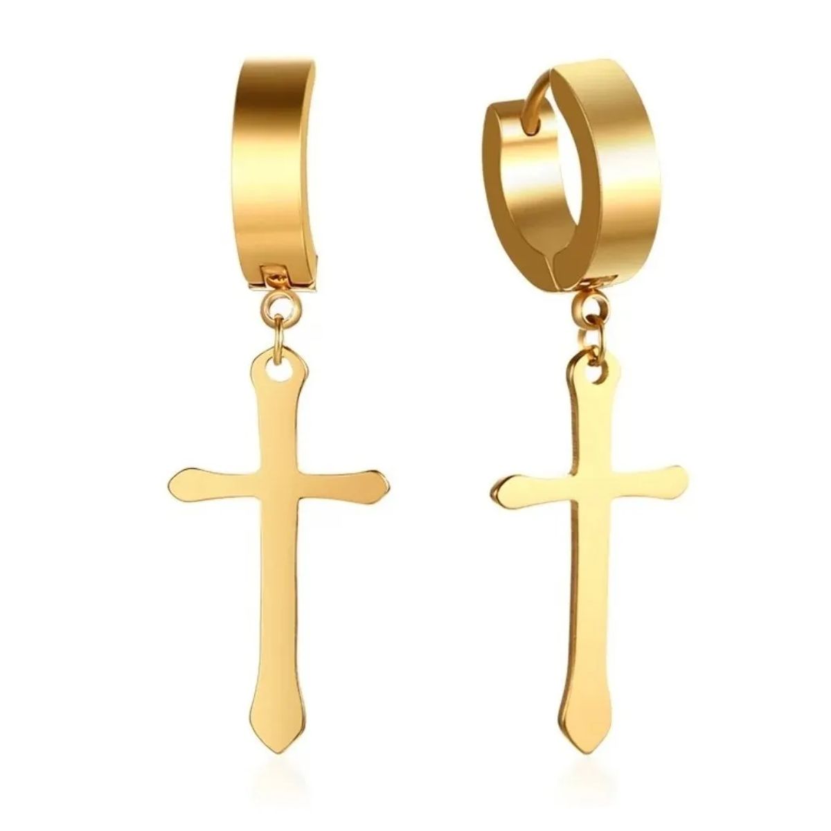 GENERICO - Aros Cruz Hombre Mujer Manba Earing Moda Royal Madriz