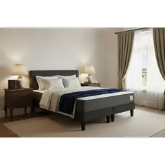 GENERICO - Cama Europea King Basic + Respaldo Inmuebles Dreams