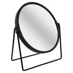 GENERICO - Espejo Escritorio De Mesa Decorativo Marco Metal Negro