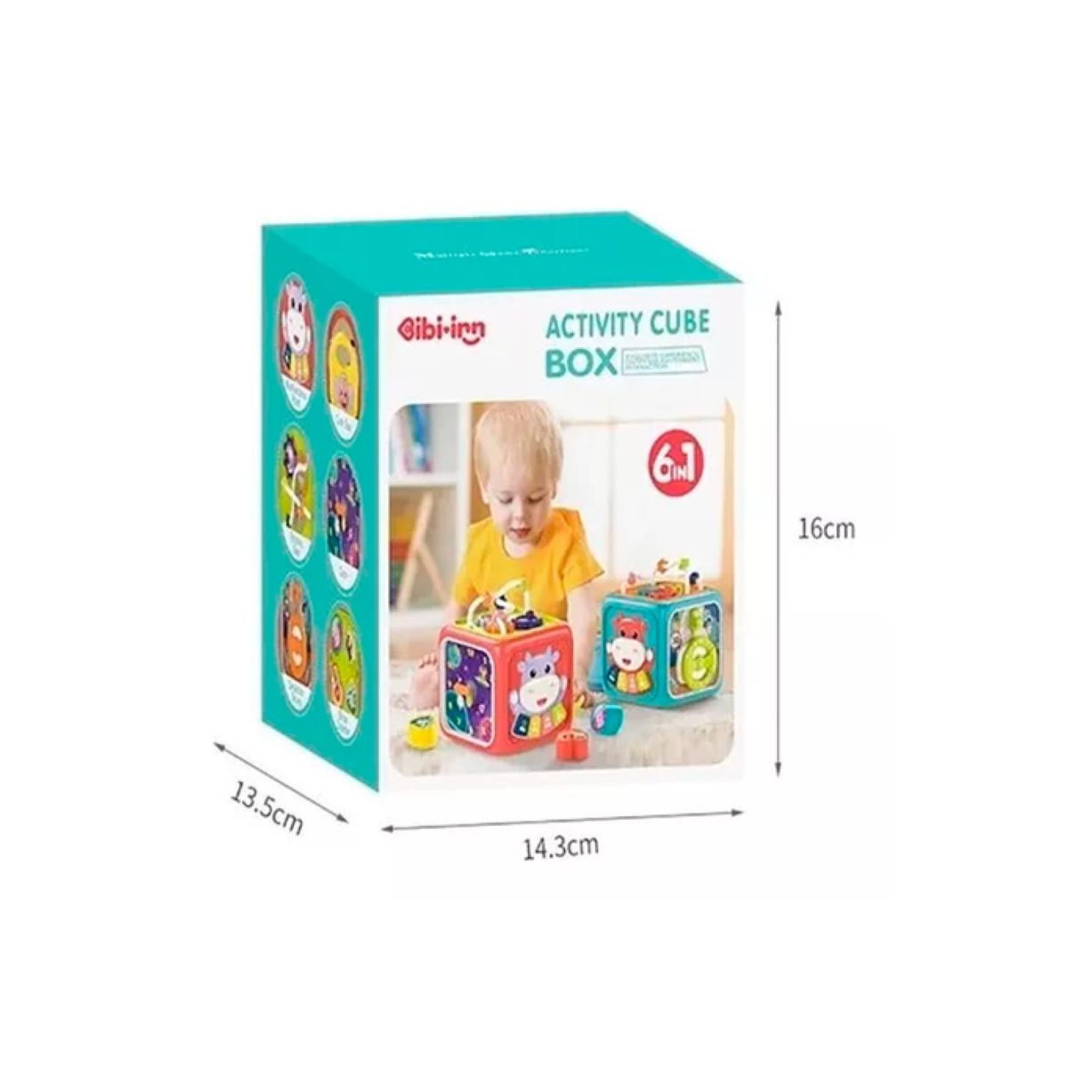 GENERICO - Juguete Cubo Didactico 6 En 1 Con Sonidos Estimulantes