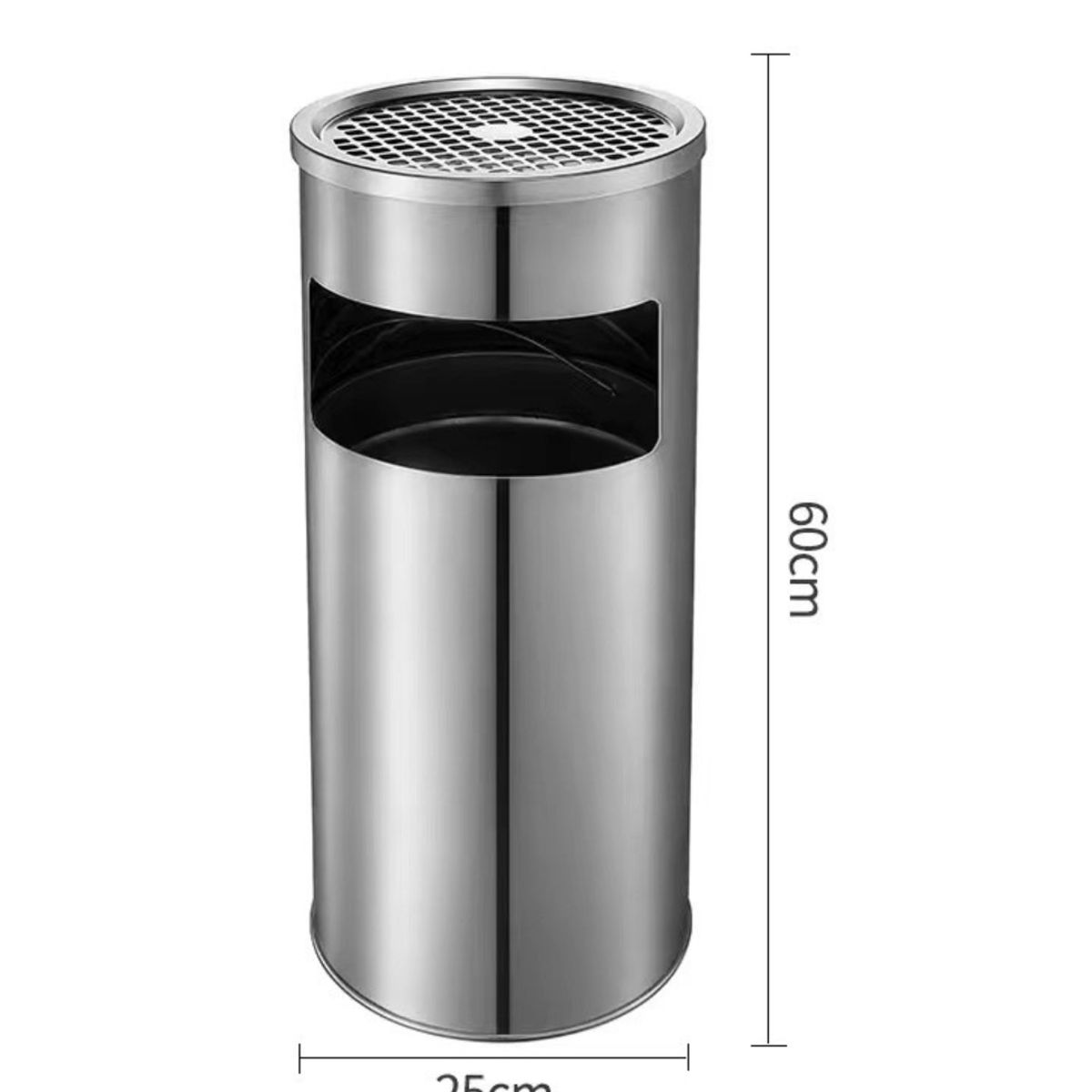 KINDA NICE - Cubo De Basura Vertical De Acero Inoxidable De 12l