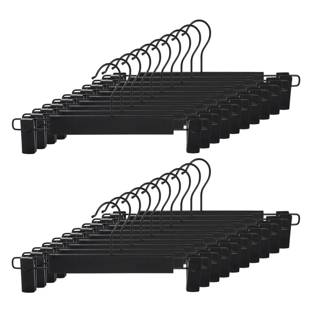 KINDA NICE - Perchas Colgador Pantalones De Plástico Con Pinza 20pzas